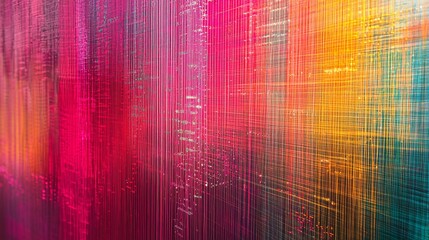 Poster - Glowing Threads Weaving a Digital Tapestry of Colorful Data Patterns