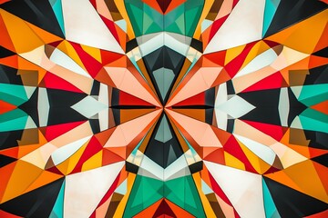 Poster - geometric shapes and patterns in bold, contrasting colors