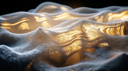Poster - Enchanting Layers of Light Creating a Melting Effect in Abstract Composition