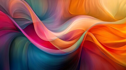 Poster - Glowing Colors Merging in Abstract Narrative Threads of Artful Design