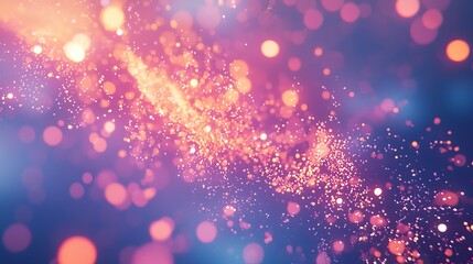 Poster - Soft Glowing Particles Cascading Like Rain in a Dreamy Background