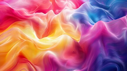 Poster - Streams of Vibrant Data Flowing Seamlessly in a Colorful Abstract Background