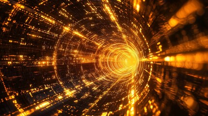 Poster - Endless Symmetrical Patterns of Expanding Light in a Dynamic Space