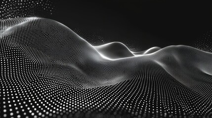 Poster - Twinkling Dots of Light Dancing Against a Dark Background in Abstract Pattern