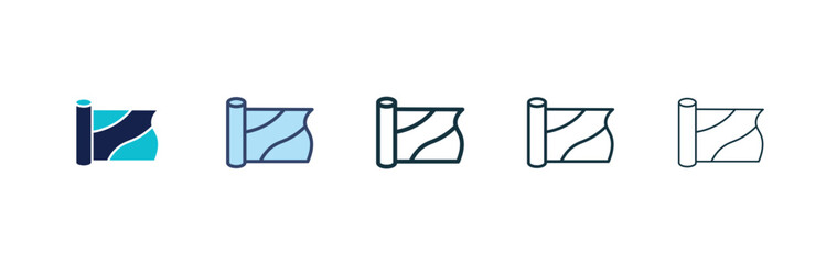 Wall Mural - aluminum foil icons vectors for apps and web.