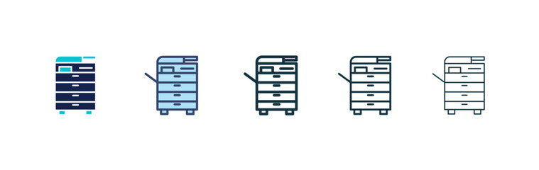 Wall Mural - copier icons vectors for apps and web.