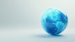 © Futuristictech - Blue Earth Globe Illustration on Minimalistic Background