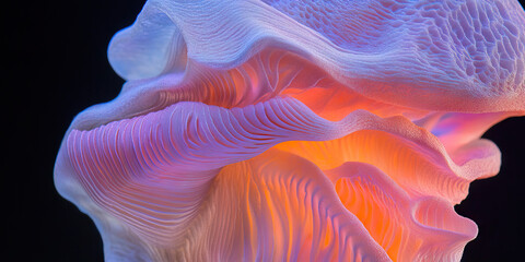 Poster - Three-Dimensional Layered Structure with Textured Surface and Gradient Coloration