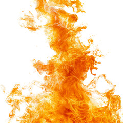 Wall Mural - Fiery Orange and Yellow Flames on Black Background, keywords [