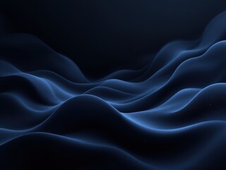 Poster - abstract blue wave patterns in a dark minimalist background