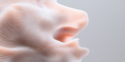 Poster - abstract sculptural form with layered texture