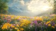 © gufron - Sunrise Alpine Wildflower Meadow