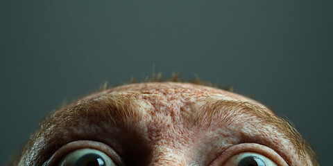 Poster - Close-up Photograph of Human Forehead and Eyes