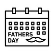 © Krupal - Fathers day calendar icon outline set sign