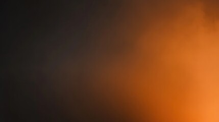 Poster - Black and orange Halloween gradient background with subtle fog effect, perfect for spooky designs.