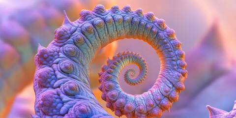 Poster - Digital Rendering of a Spiraling Textured Structure
