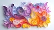 © NCSF - A beautiful paper quilling design with swirls background