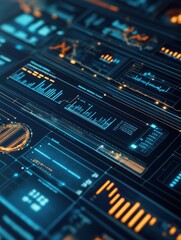 Poster - a close-up view of a digital interface showcasing data visualization for e-commerce performance anal