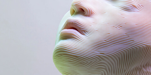 Poster - Three-Dimensional Model of a Human Face, Lower Section