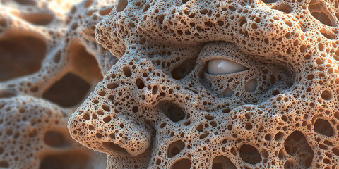 Poster - Digital Render of Porous Structure with Eye