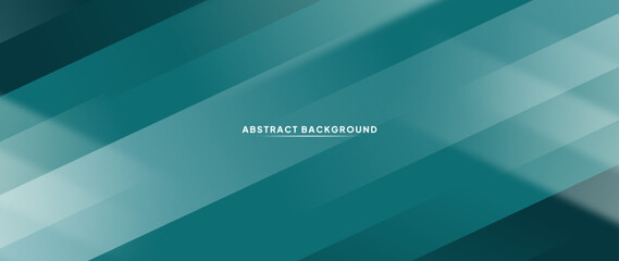 Poster - Abstract background with overlapping and crisscrossing slash patterns. Smooth green gradation. Perfect design for banner template, wallpaper, brochure, web banner.	