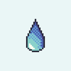 Leinwandbilder - this is drop water icon in pixel art with simple color,this item good for presentations,stickers, icons, t shirt design,game asset,logo and your project.