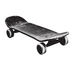 Poster - skateboard 1980s and 1990s vintage halftone grunge vector design element