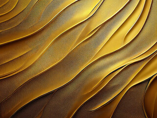 Wall Mural - Abstract background with smooth golden waves and gradients resembling liquid gold. Shiny reflections create the effect of luxury, elegance and dynamic movement.