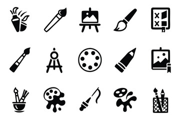 Fototapete - -art-and-design-line-editable-icon-set--containing.eps