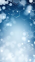Poster - Light blue hexagon pattern on a white background creating a modern design suited for health and technology themes with text space.