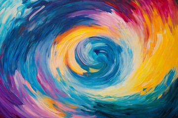 Aufkleber - A swirling galaxy of vibrant colors blending into a cosmic ocean