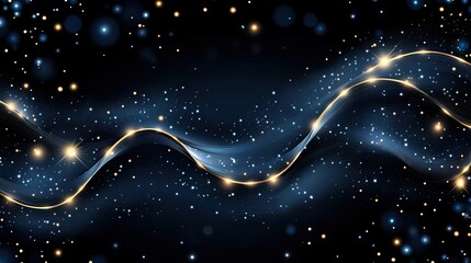 Poster - Futuristic design with digital waves and circuit elements, showcasing advanced tech in vibrant colors on a dark backdrop