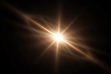 Poster - Light flare, Glowing light explodes. Light ray. shining sun, bright flash. Special lens flare light effect. Stock royalty free vector illustration. PNG