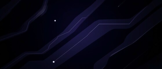 Poster - Abstract Blue Rays and Waves with Glowing Light Effect
