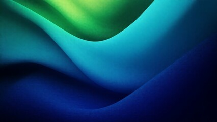 Poster - Soft flowing blue abstract background with heart patterns and silky wave texture