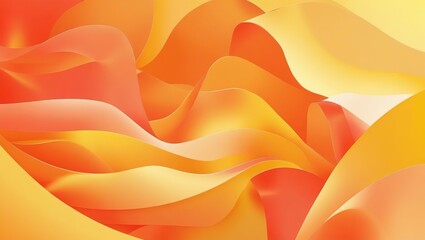 Poster - Abstract orange wave background with gradient and smooth curves