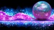 © Biggy - Colorful Disco Ball with Sparkling Lights and Waves in Background