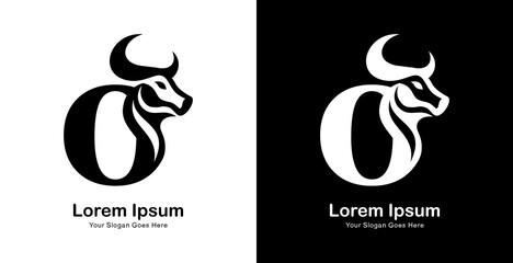 Aufkleber - The logo design is in the shape of a bull's head combined with the letter O
