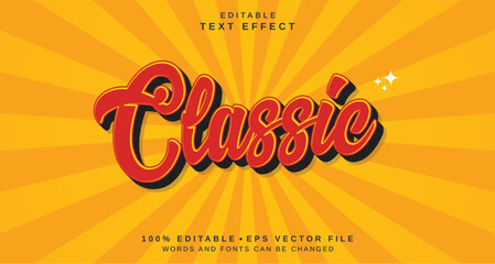 Poster - editable text style effect - classic text style theme.