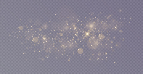 Wall Mural - the light of gold dust, bokeh light effect background. christmas glowing dust background, yellow fli