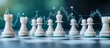 © MUMTAZ - Strategic chess pieces arranged on a board with stock market graphs in the background
