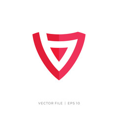 Poster - initial letter B lowercase shield logo