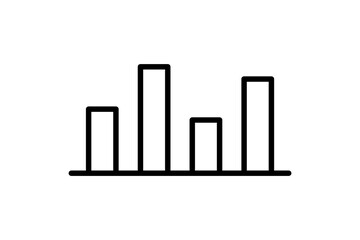 Poster - bar chart icon vector. Icon related to graph and seo . suitable for web site, app, user interfaces, printable etc. line icon style. simple vector design editable
