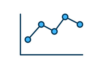 Poster - chart icon vector. Icon related to graph and seo . suitable for web site, app, user interfaces, printable etc. flat line icon style. simple vector design editable
