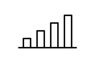 Poster - graph up icon vector. Icon related to graph and seo . suitable for web site, app, user interfaces, printable etc. line icon style. simple vector design editable