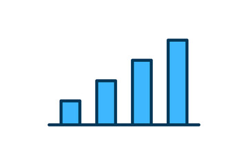 Poster - graph up icon vector. Icon related to graph and seo . suitable for web site, app, user interfaces, printable etc. flat line icon style. simple vector design editable