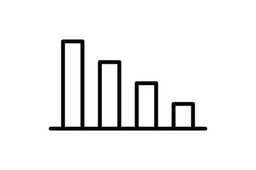 Poster - loss chart icon vector. Icon related to graph and seo . suitable for web site, app, user interfaces, printable etc. line icon style. simple vector design editable