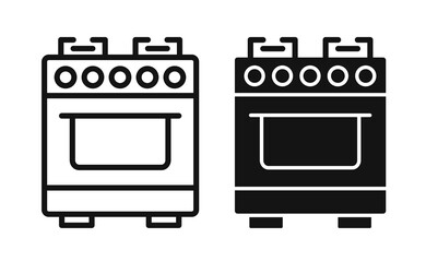 Wall Mural - burner stove icon vectors for apps and web.