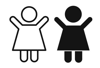 Wall Mural - child icon vectors for apps and web.