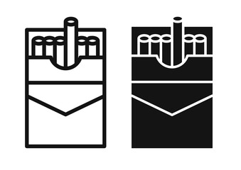 Wall Mural - cigarete box icon vectors for apps and web.